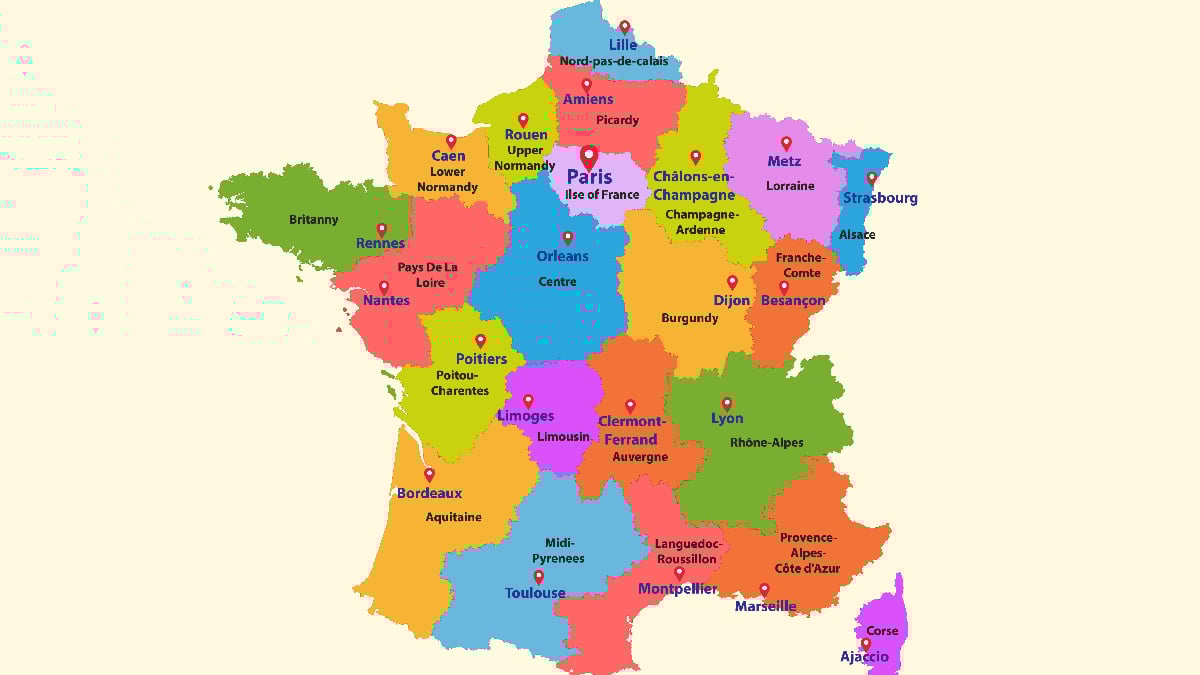 carte département france